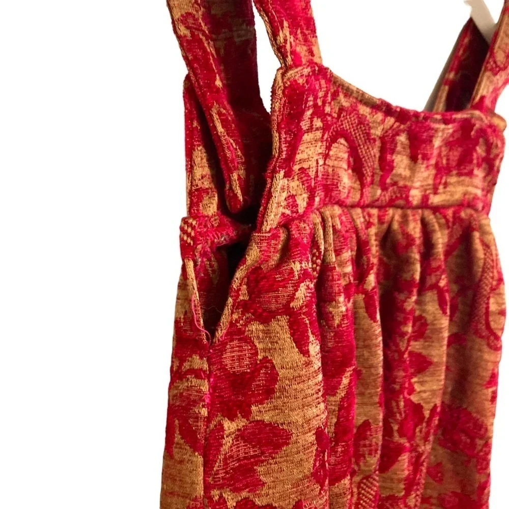 boutique cotton caboodle 6 holiday jacquard baroque print dress jumper‎ overall